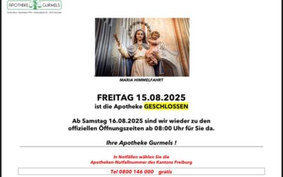 Freitag 15.08.2025 geschlossen