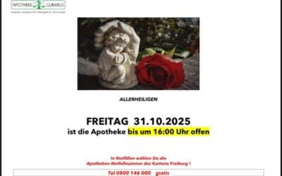 Öffnungszeiten Allerheiligen 01.11.2025
